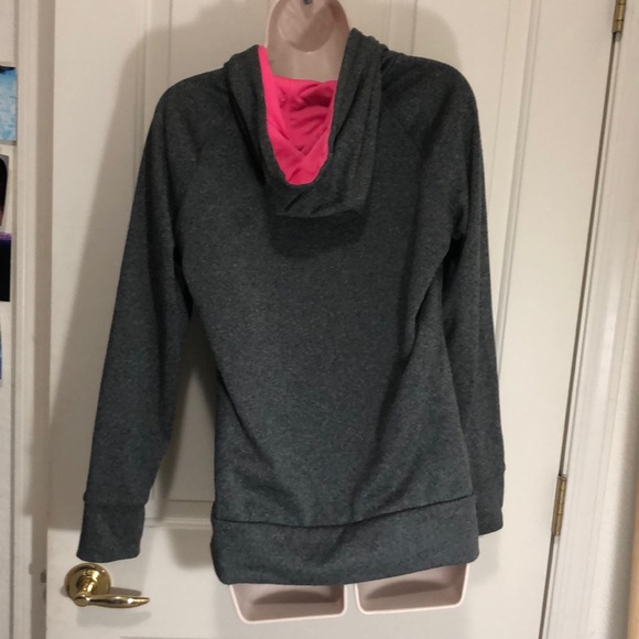 Grey & Pink Adidas Ultimate Hoodie w/ thumb holes - Picture 2 of 4